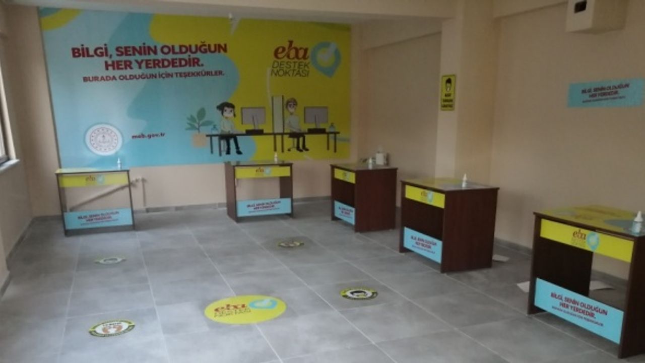 Düzce'de okul olmayan köylerde EBA destek noktası kurulum çalışmaları tamamlandı