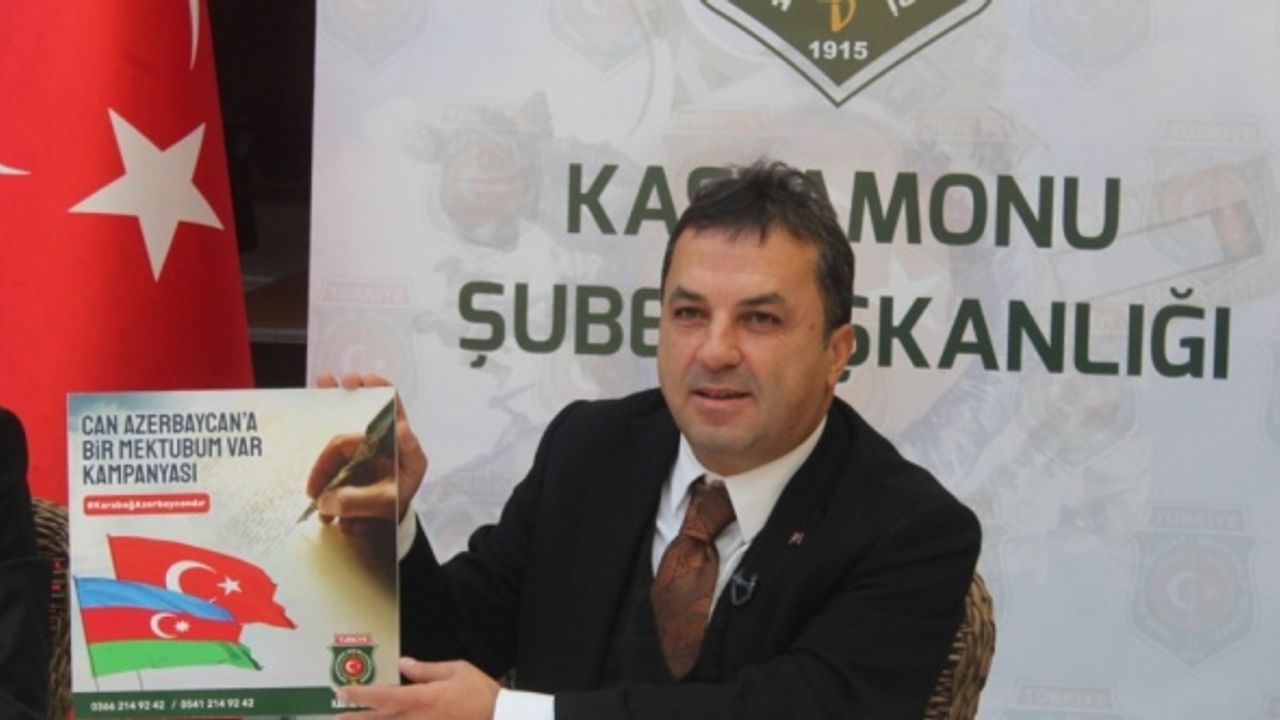 Kastamonu'da şehit ailelerinden "Can Azerbaycan'a bir mektubum var" kampanyası