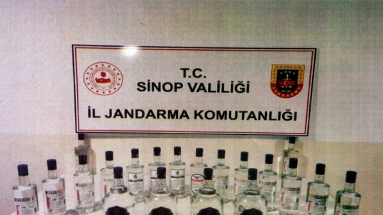 Sinop'ta 24 litre etil alkol ele geçirildi
