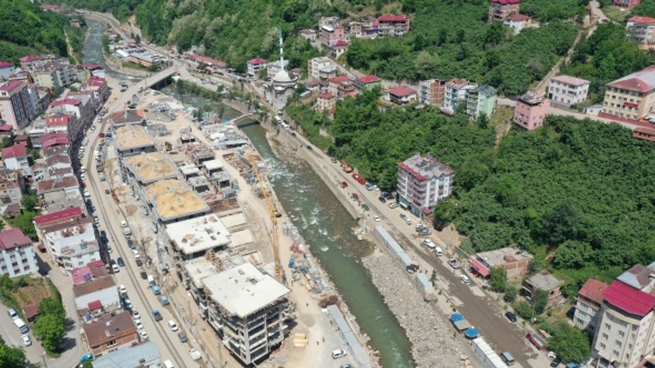 Sel felaketinin yaşandığı Dereli'de yeni yapıların inşasında sona yaklaşıldı