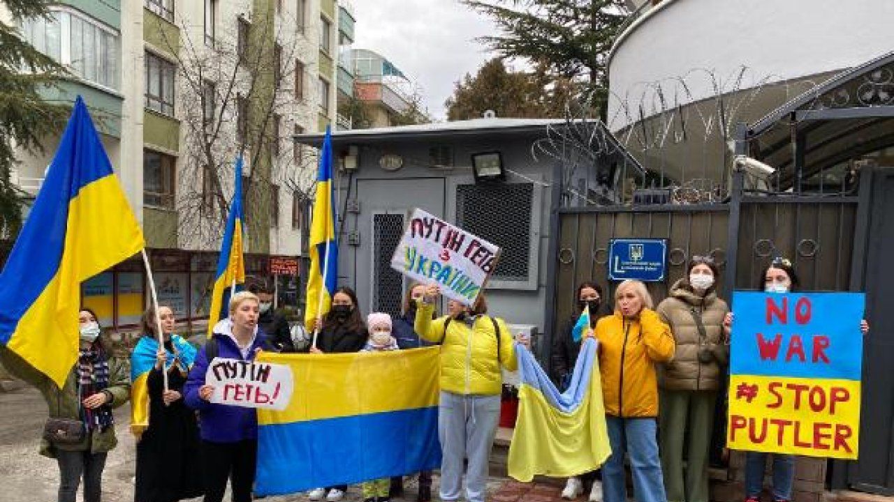 Ankara'da yaşayan Ukrayna vatandaşlarından Rusya'ya tepki