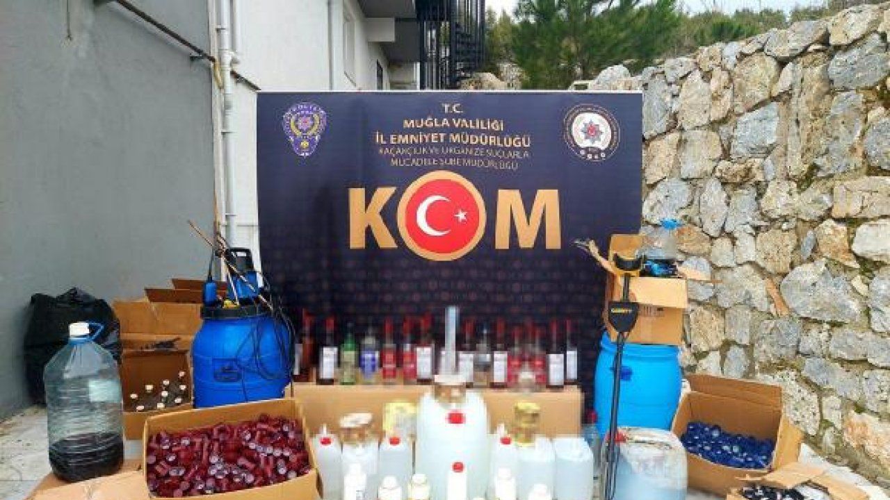 Muğla ve İzmir'de sahte içki operasyonunda 4 tutuklama