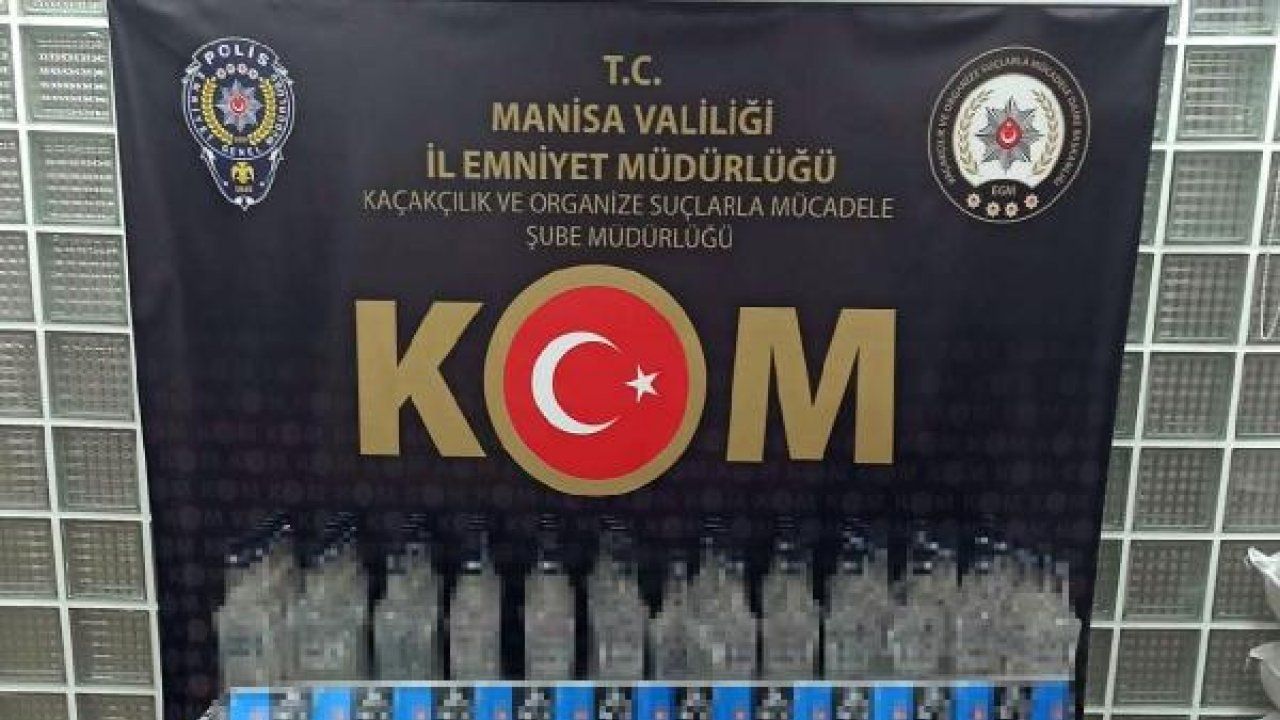 Turgutlu'da 222 şişe kaçak içki ele geçirildi