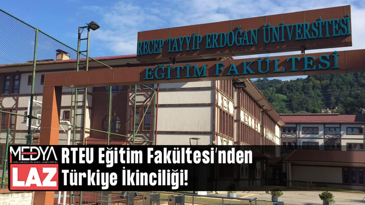 RTEÜ Eğitim Fakültesi Türkiye 2.'liğini Elde Etti