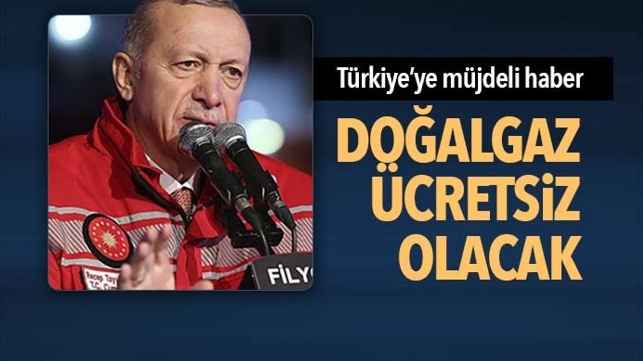 GÜNDEMCumhurbaşkanı Erdoğan: Doğal gaz bir yıl ücretsiz!