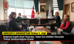 Ardeşen'li Semanur dan Türkiye 2.ciliği Madalyası