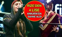 Rize'den 4 Lise Ankara'da Sahne Aldı