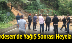 Ardeşen'de Yağış Sonrası Heyelan