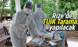 Rize’de TÜİK Taraması yapılacak