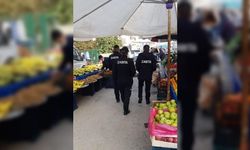Düzce'de semt pazarında koronavirüs denetimi yapıldı