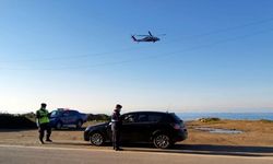Zonguldak'ta helikopter destekli trafik denetimi yapıldı