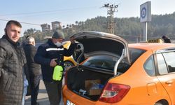 Boyabat'ta ticari taksi ve servis minibüsleri dezenfekte edildi