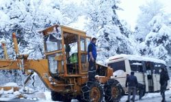 Alaplı'da karla mücadele çalışmaları