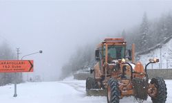 Kastamonu'da kar yağışı ulaşımda aksamalara yol açıyor
