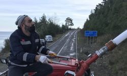 Kastamonu'da ormanlık alan ve mahallede etkili olan yangında soğutma çalışmaları sürüyor