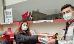 Amasya'da bir lisede kitap değişim stantları kuruldu