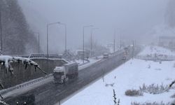 Bolu Dağı'nda kar kalınlığı 10 santimetreye ulaştı