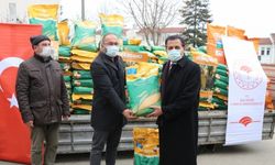 Bolu'da çiftçiye dane mısır tohum desteği yapıldı