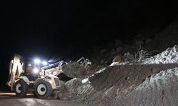 Düzce'de mesire alanı yolunda toprak kayması meydana geldi