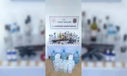 Tokat'ta 115 litre sahte içki ele geçirildi