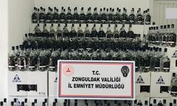 Zonguldak'ta bir iş yerinin deposunda 1150 litre etil alkol ele geçirildi