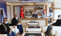 Havza'da tekstil üzerine yatırım yapan firma yetkilileri, Belediye Başkanı Özdemir'i ziyaret etti