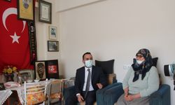 Kaymakam Çelik şehit annesini ziyaret etti