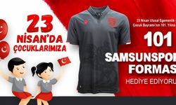 Samsun Büyükşehir Belediyesi 101 çocuğa Samsunspor forması dağıttı