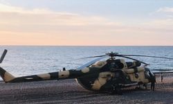 Azerbaycan'a ait askeri helikopter teknik nedenle Giresun sahiline zorunlu iniş yaptı