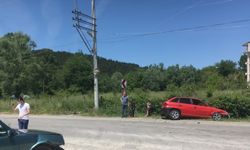 Bartın'da iki otomobilin çarpışması sonucu bir kişi yaralandı