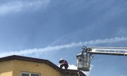 Kastamonu'da bir fırının çatısı yangında zarar gördü