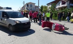 Ticari araçla çarpışan motosikletli kurye ağır yaralandı