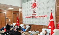 Bolu'da adliye çalışanlarından kan bağışı