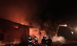 Bolu'da çıkan yangında ahır, samanlık ve garajlar yandı