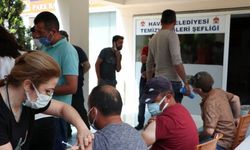Havza Belediyesi personeline Kovid-19 aşısı belediyede yapıldı