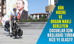 Bisikletiyle çıktığı Türkiye turunda Rize'ye ulaştı