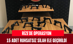 Rize’de 15 adet ruhsatsız tabanca ele geçirildi, 1 kişi tutuklandı