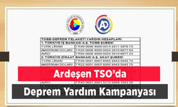 Ardeşen TSO'dan Yardım Kampanyası