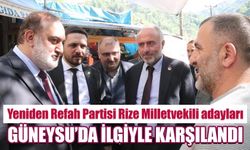 Yeniden Refah Partisi milletvekili adayları Güneysu'da ilgiyle karşılandı