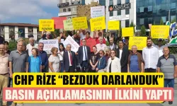 CHP Rize “Bezduk Darlanduk” basın açıklamasının ilkini yaptı