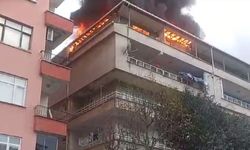 Rize’de Apartman Yangını
