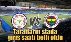 Çaykur Rizespor-Fenerbahçe maçında seyirci girişi saati belirlendi