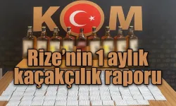 Rize'nin son bir aylık kaçakçılık raporu