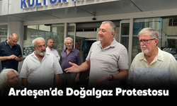 Ardeşen’de Doğalgaz Protestosu