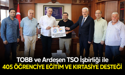 Ardeşen TSO’dan 405 Öğrenciye Kırtasiye ve eğitim desteği