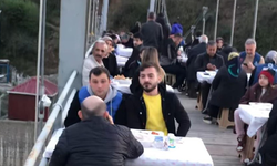 Çayeli'nde köprüde 500 kişi iftar yaptı