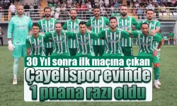 Çayelispor evinde 1 puana razı oldu.