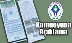 Rize Belediyesinden kamuoyuna reklam açıklaması