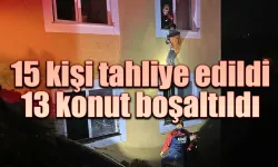 Rize'de 15 kişi tahliye edildi 13 ev boşaltıldı