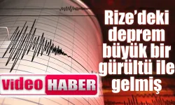 Rize'deki deprem büyük bir gürültü ile geldi, kayalar düştü